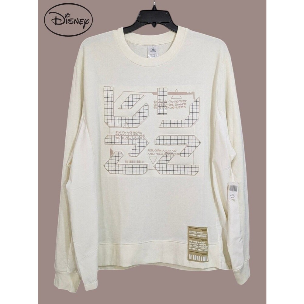 NEW Disney Buzz Lightyear Sweatshirt - Cream - Size XXL Unisex Womens Mens